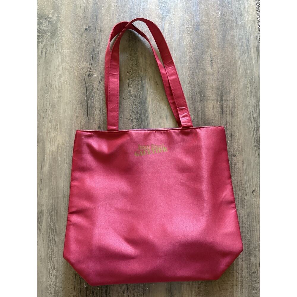 Jean Paul Gaultier x SeaTrees Red Satin Market Tote Bag Recycled Eco Reusable